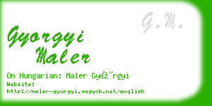 gyorgyi maler business card